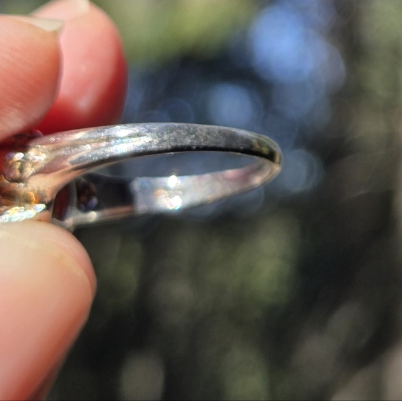 Kyanite solitaire 12k sterling & gold & Aquamarine ring sz5.5 - Picture 11 of 13